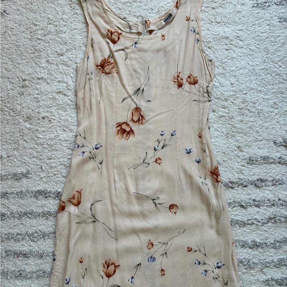 Vintage Floral Sleeveless Dress